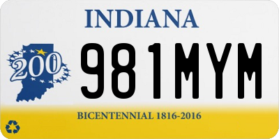 IN license plate 981MYM