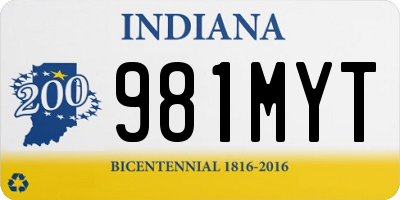 IN license plate 981MYT