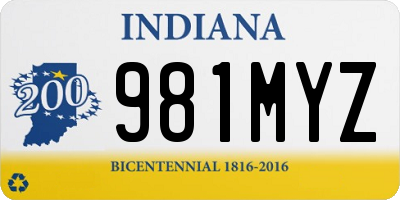 IN license plate 981MYZ