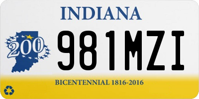 IN license plate 981MZI