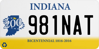 IN license plate 981NAT