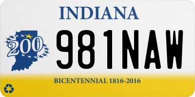 IN license plate 981NAW