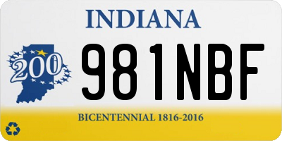IN license plate 981NBF