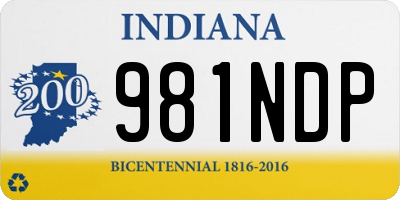 IN license plate 981NDP
