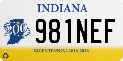 IN license plate 981NEF