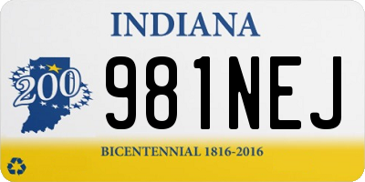 IN license plate 981NEJ