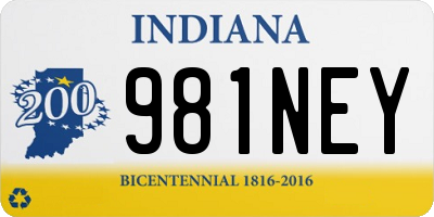 IN license plate 981NEY