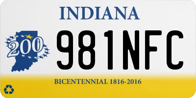 IN license plate 981NFC