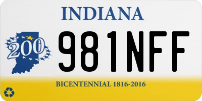 IN license plate 981NFF