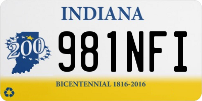 IN license plate 981NFI