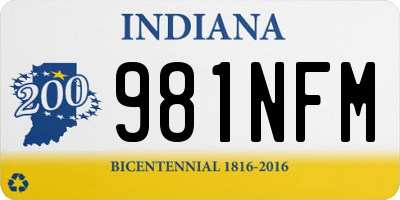 IN license plate 981NFM