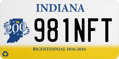 IN license plate 981NFT
