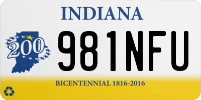 IN license plate 981NFU