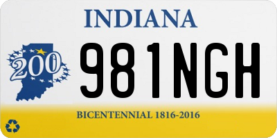 IN license plate 981NGH
