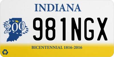 IN license plate 981NGX