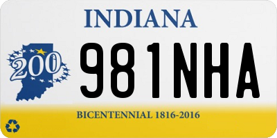 IN license plate 981NHA