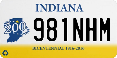 IN license plate 981NHM