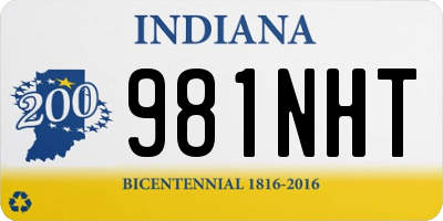 IN license plate 981NHT