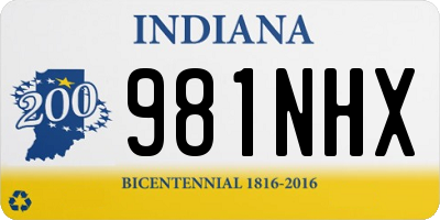 IN license plate 981NHX