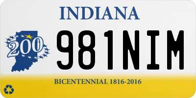 IN license plate 981NIM