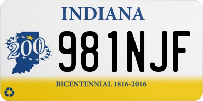 IN license plate 981NJF