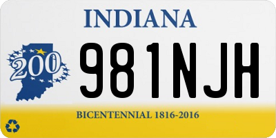 IN license plate 981NJH