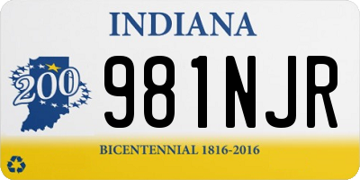 IN license plate 981NJR