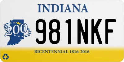 IN license plate 981NKF