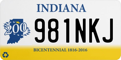 IN license plate 981NKJ