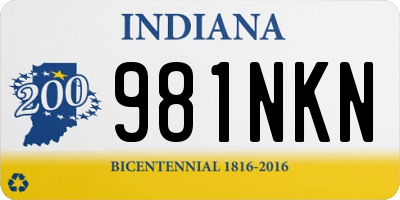 IN license plate 981NKN