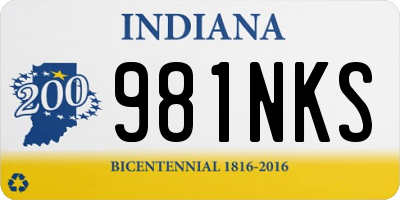 IN license plate 981NKS