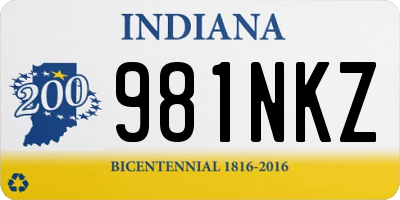 IN license plate 981NKZ