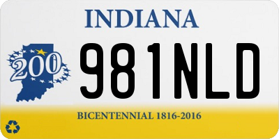 IN license plate 981NLD