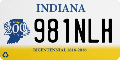 IN license plate 981NLH
