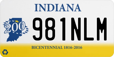 IN license plate 981NLM