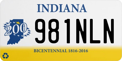 IN license plate 981NLN