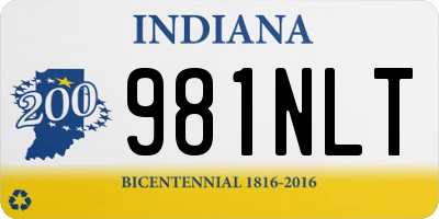 IN license plate 981NLT