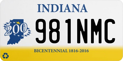 IN license plate 981NMC