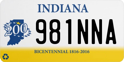 IN license plate 981NNA