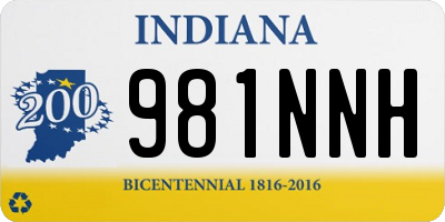 IN license plate 981NNH