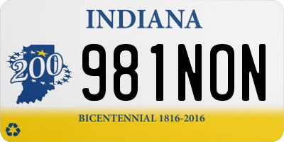 IN license plate 981NON