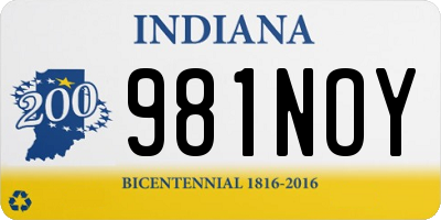 IN license plate 981NOY