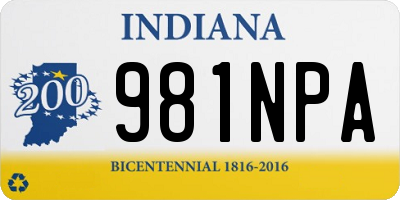 IN license plate 981NPA