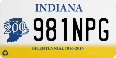 IN license plate 981NPG