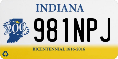 IN license plate 981NPJ