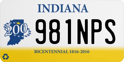 IN license plate 981NPS