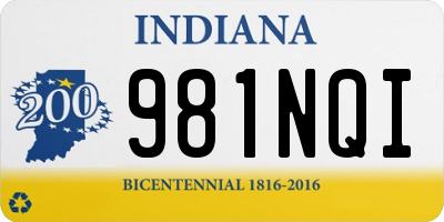 IN license plate 981NQI