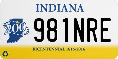 IN license plate 981NRE