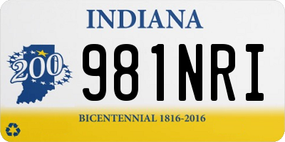 IN license plate 981NRI