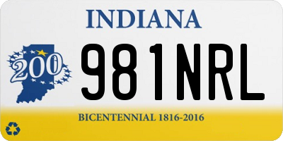 IN license plate 981NRL
